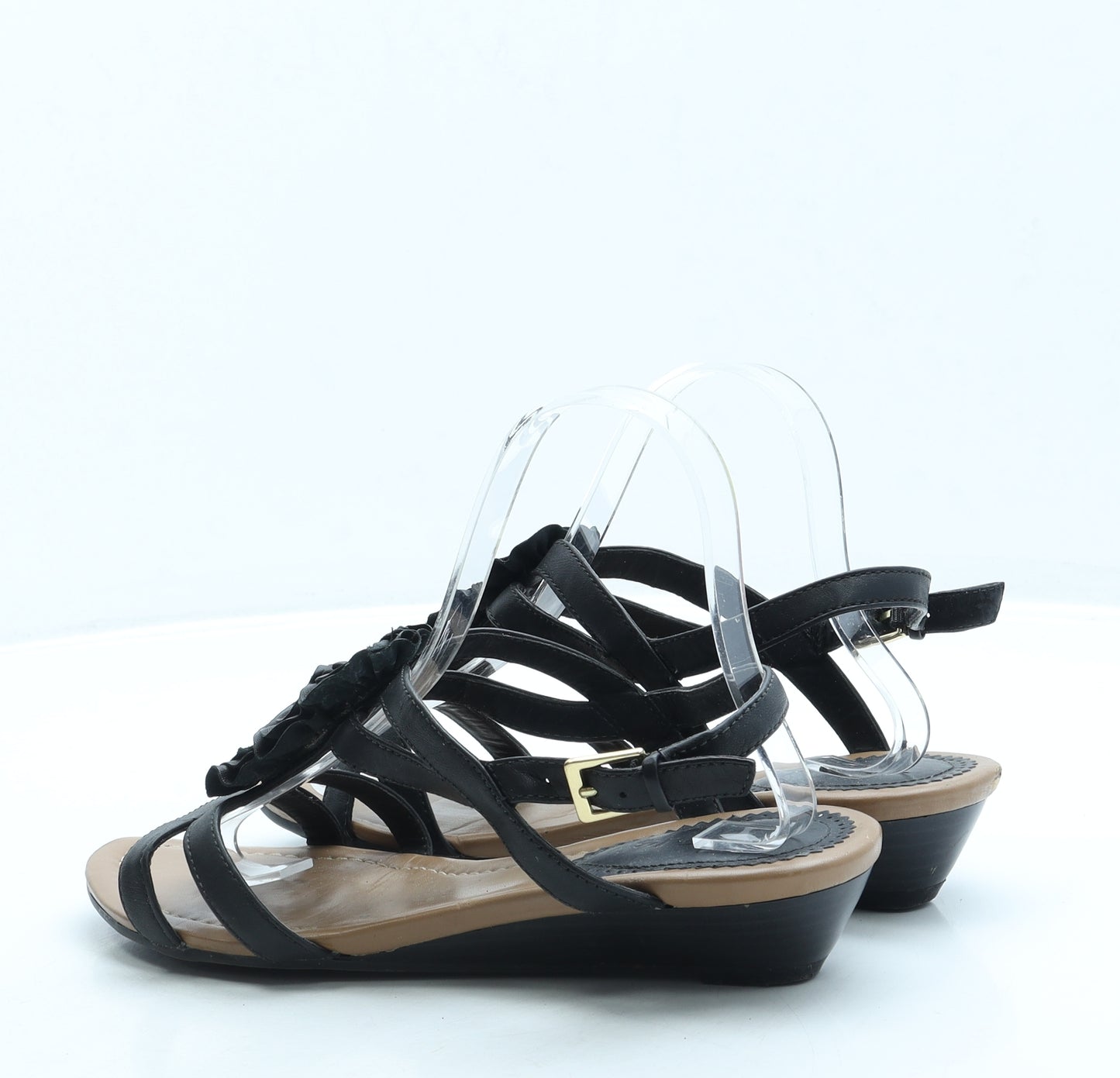 Clarks Womens Black Leather Slingback Sandal UK 6