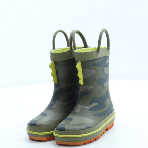 NEXT Boys Green Camouflage Rubber Wellies Boot UK 5 21