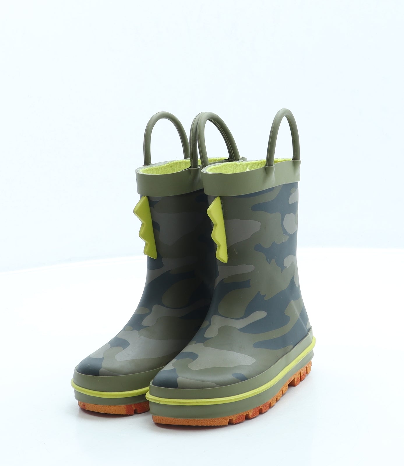 NEXT Boys Green Camouflage Rubber Wellies Boot UK 5 21