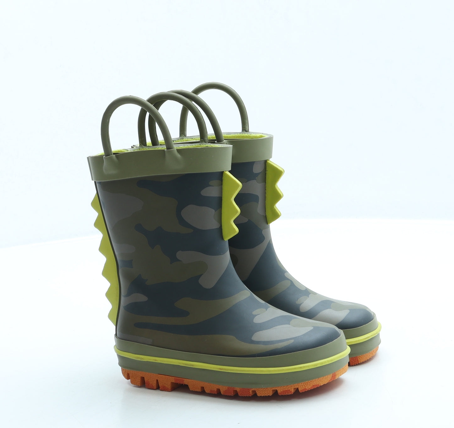NEXT Boys Green Camouflage Rubber Wellies Boot UK 5 21