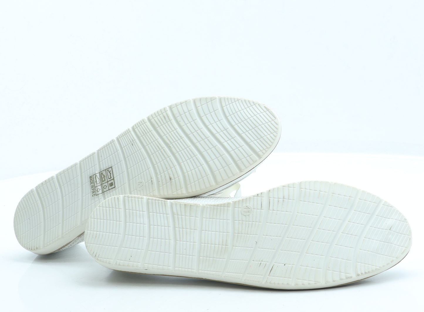 Kelsi Womens White Leather Loafer Flat UK 8 41