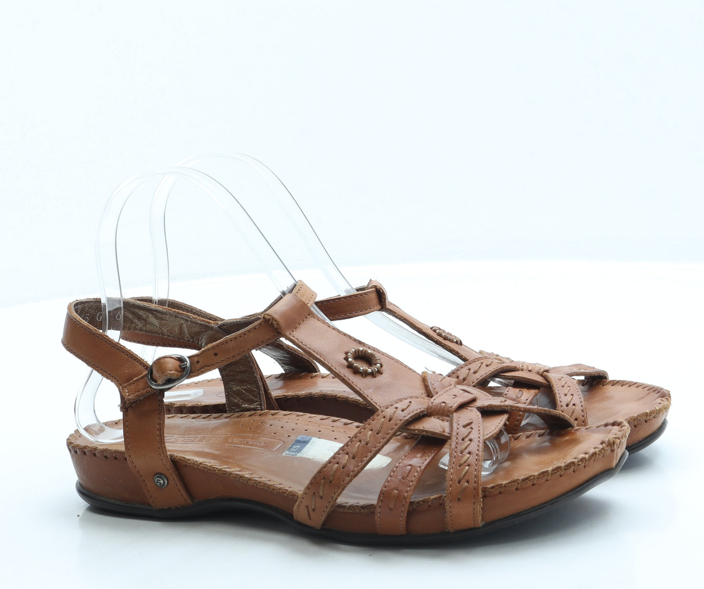Forelli Womens Brown Leather Slingback Sandal UK 6
