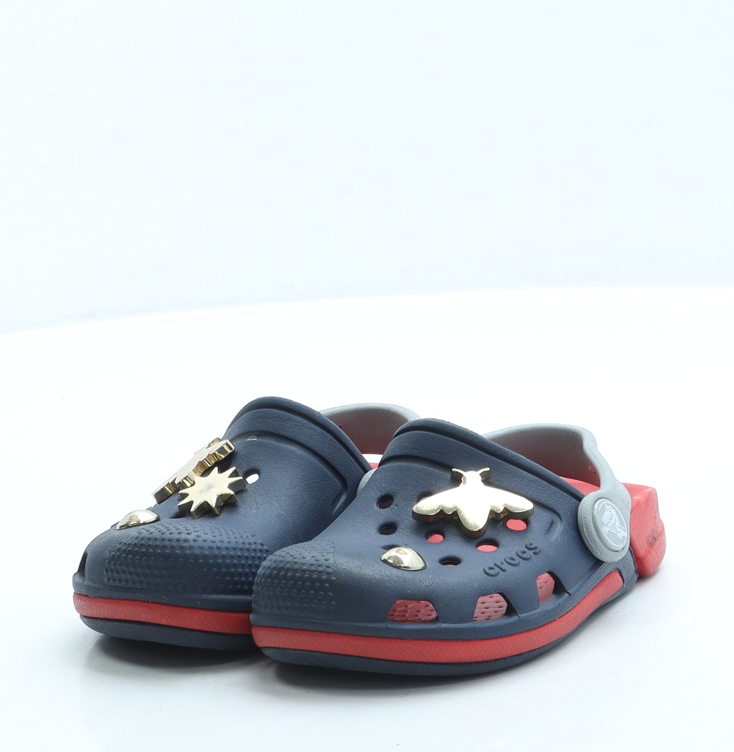 Crocs Boys Blue Colourblock Rubber Clog Sandal UK 6 - Bumblebee