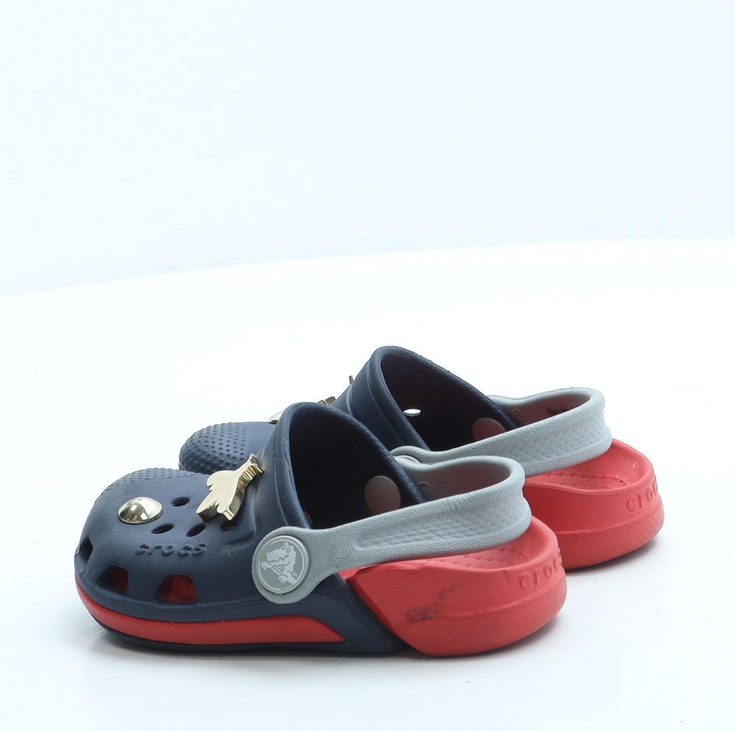Crocs Boys Blue Colourblock Rubber Clog Sandal UK 6 - Bumblebee