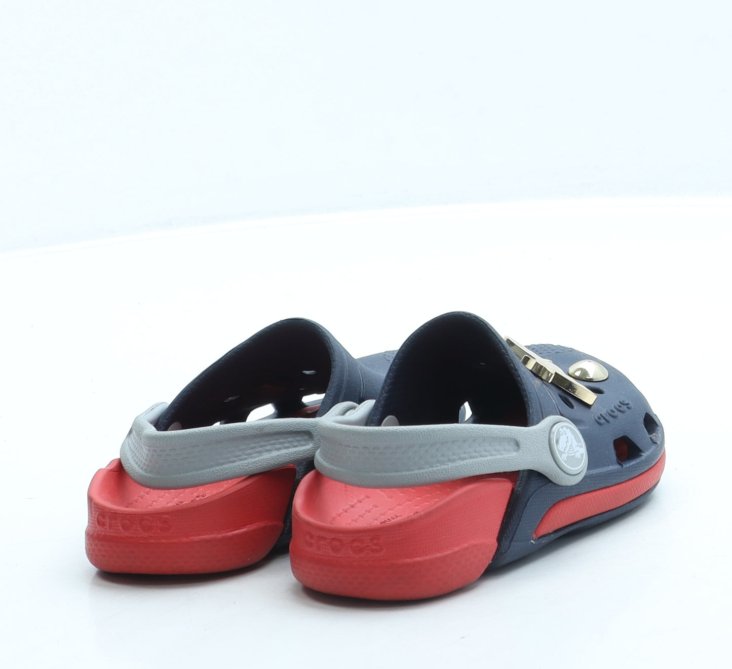 Crocs Boys Blue Colourblock Rubber Clog Sandal UK 6 - Bumblebee