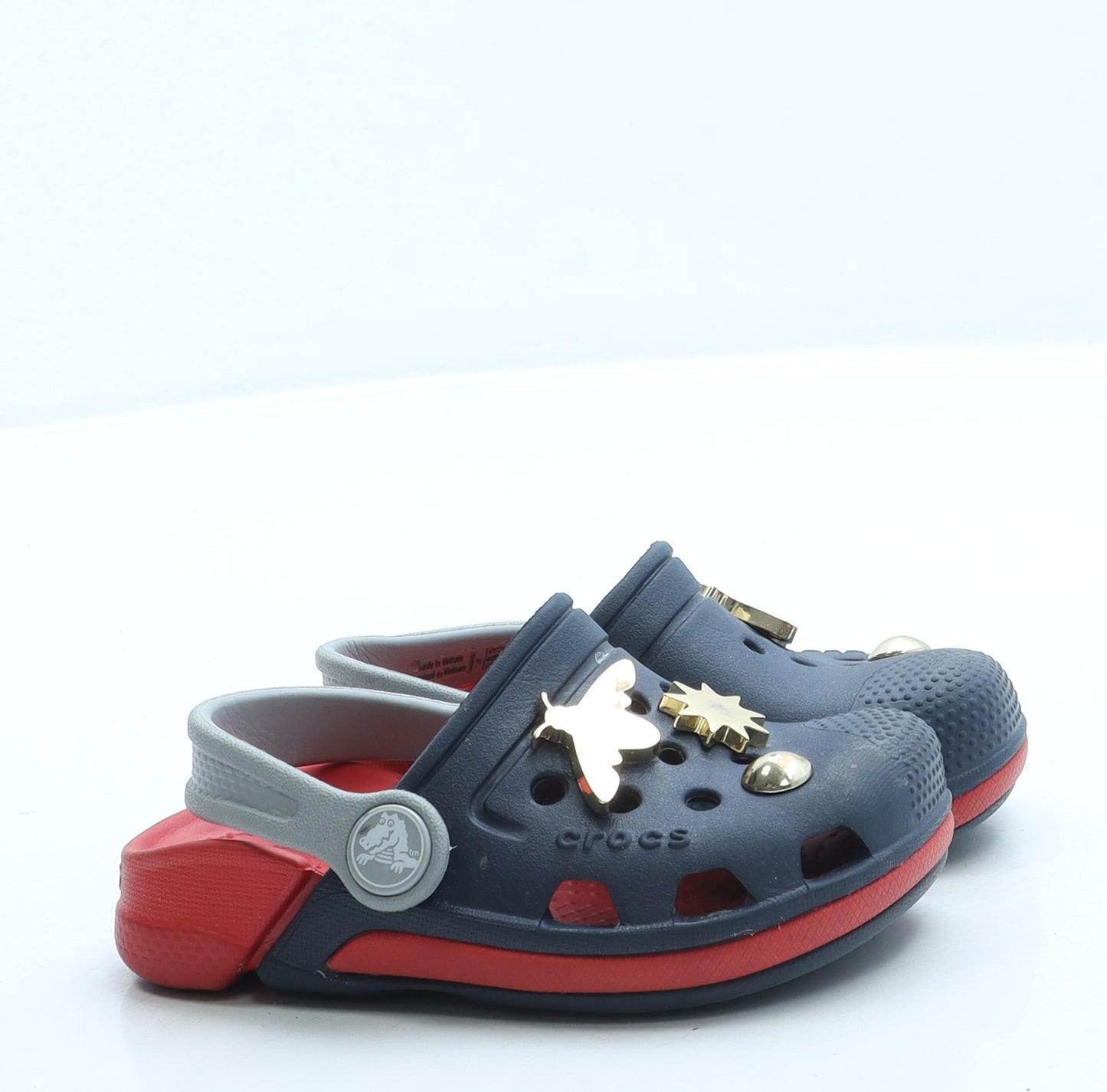 Crocs Boys Blue Colourblock Rubber Clog Sandal UK 6 - Bumblebee