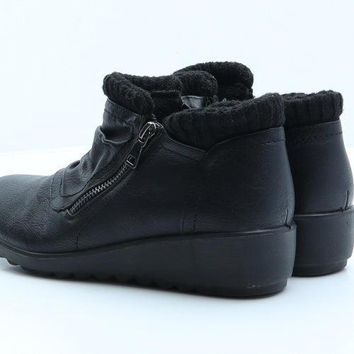 Softlites Womens Black Synthetic Bootie Boot UK 5