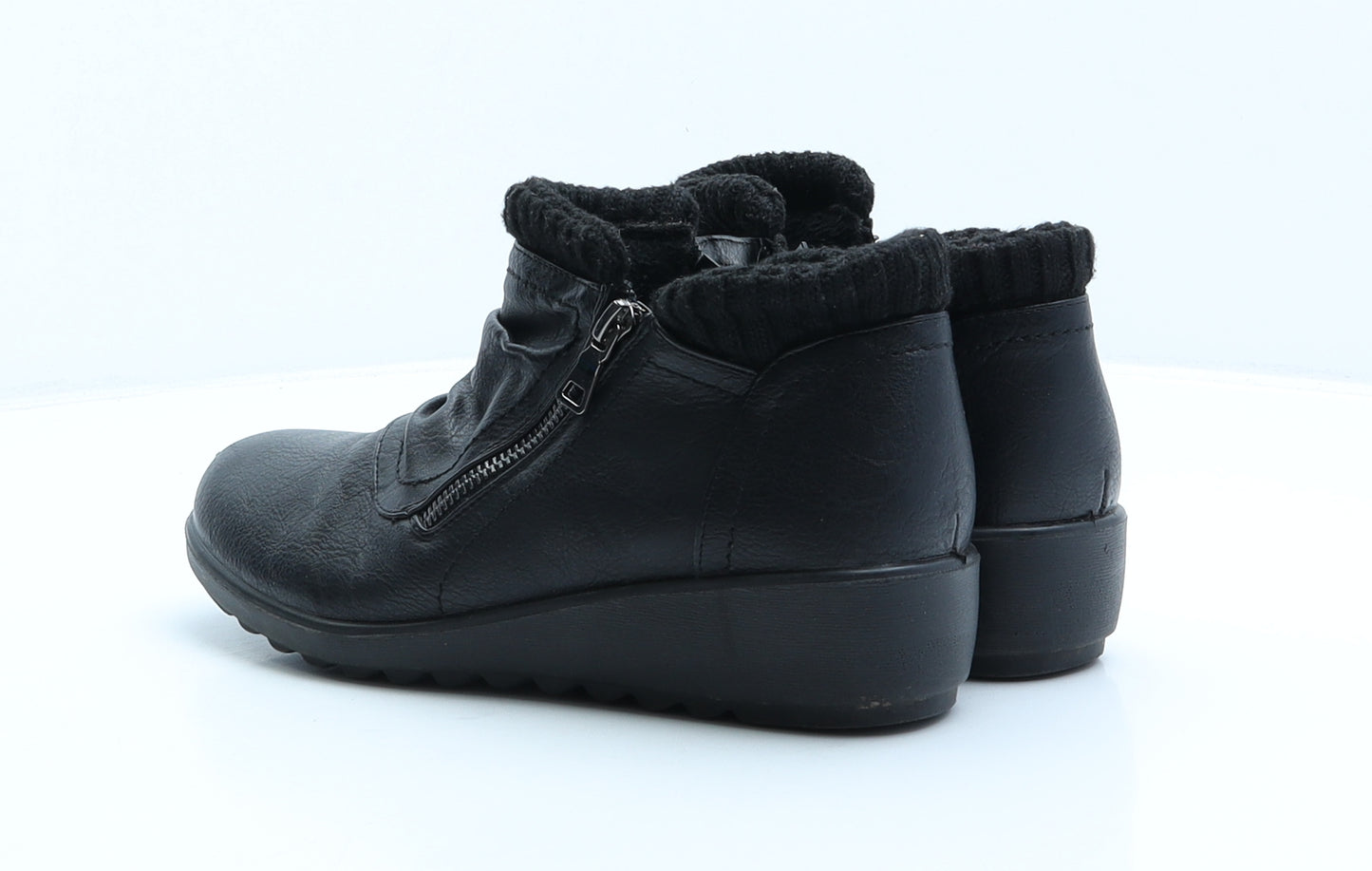 Softlites Womens Black Synthetic Bootie Boot UK 5