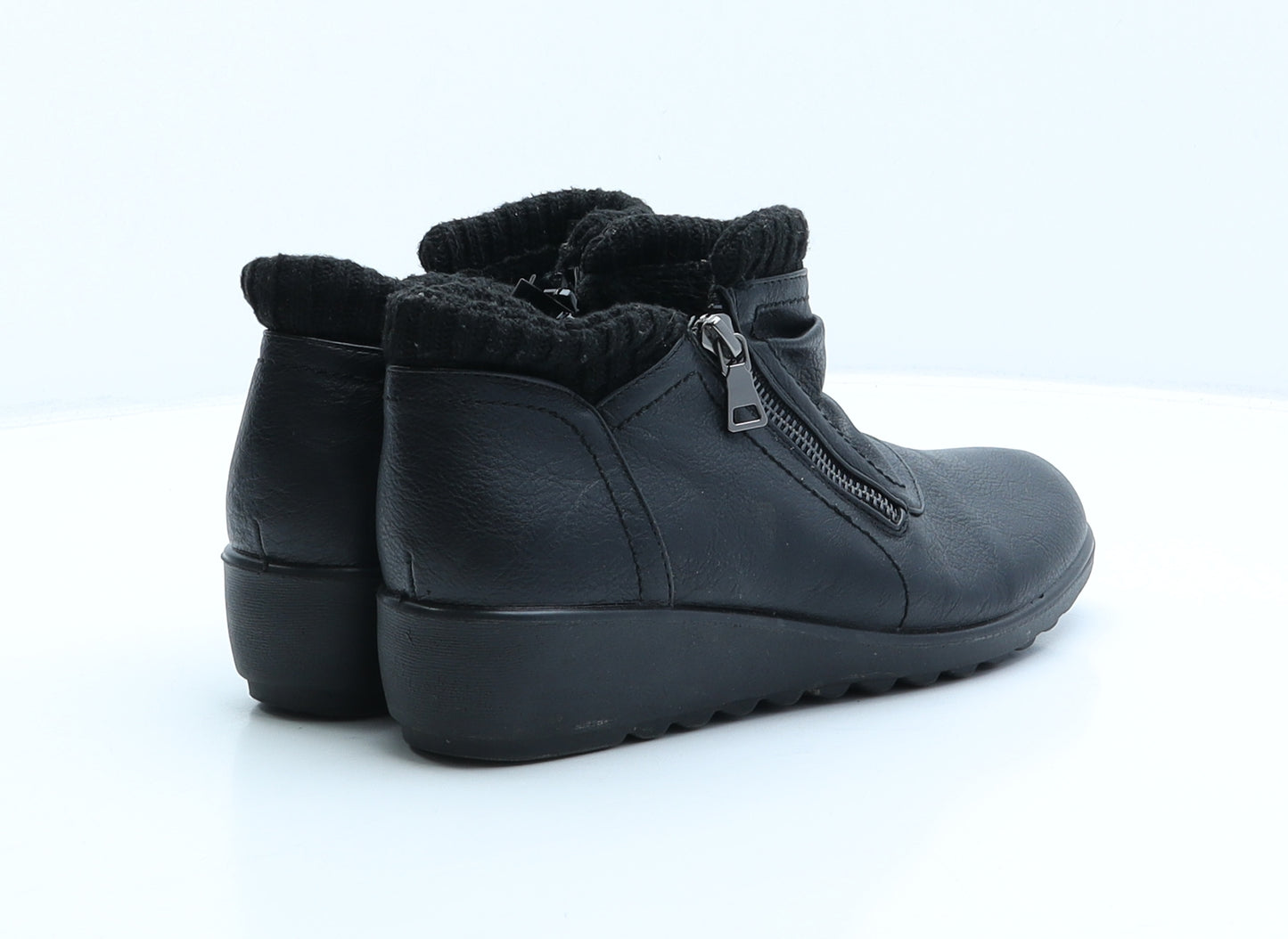 Softlites Womens Black Synthetic Bootie Boot UK 5