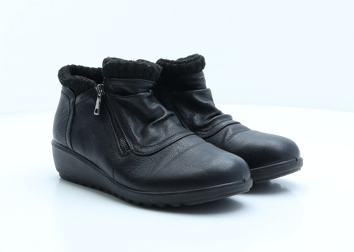 Softlites Womens Black Synthetic Bootie Boot UK 5