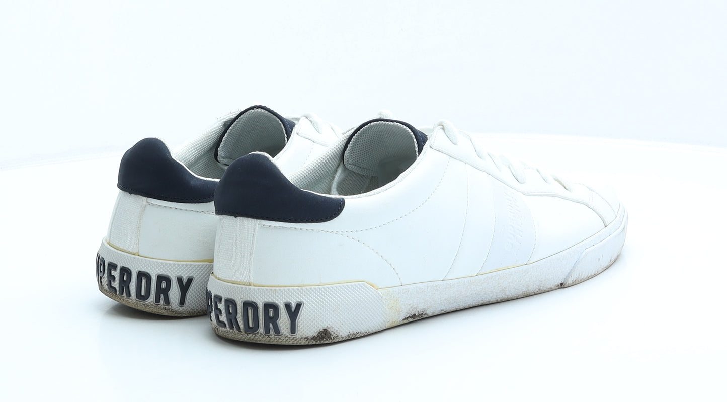 Superdry Mens White Polyester Trainer UK 11