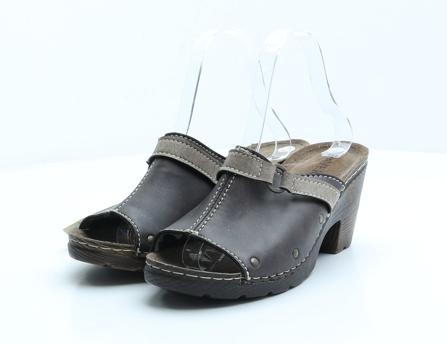Pavers Womens Brown Synthetic Mule Heel UK 7 40