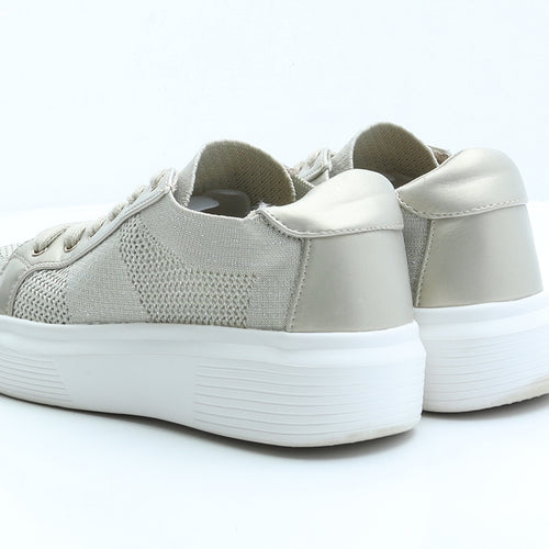 Primark Womens Gold Polyester Trainer UK 6