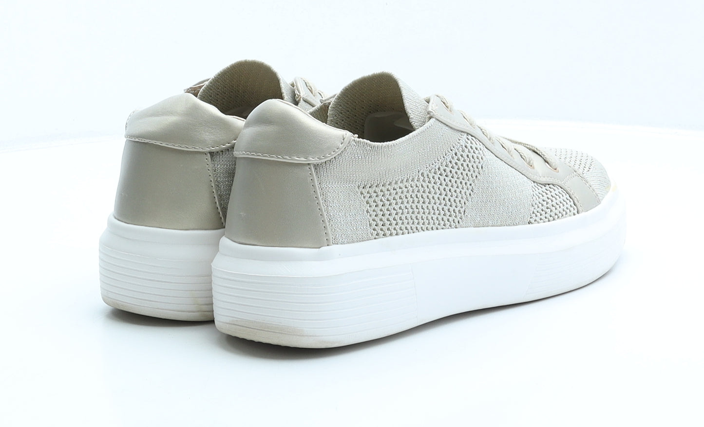Primark Womens Gold Polyester Trainer UK 6