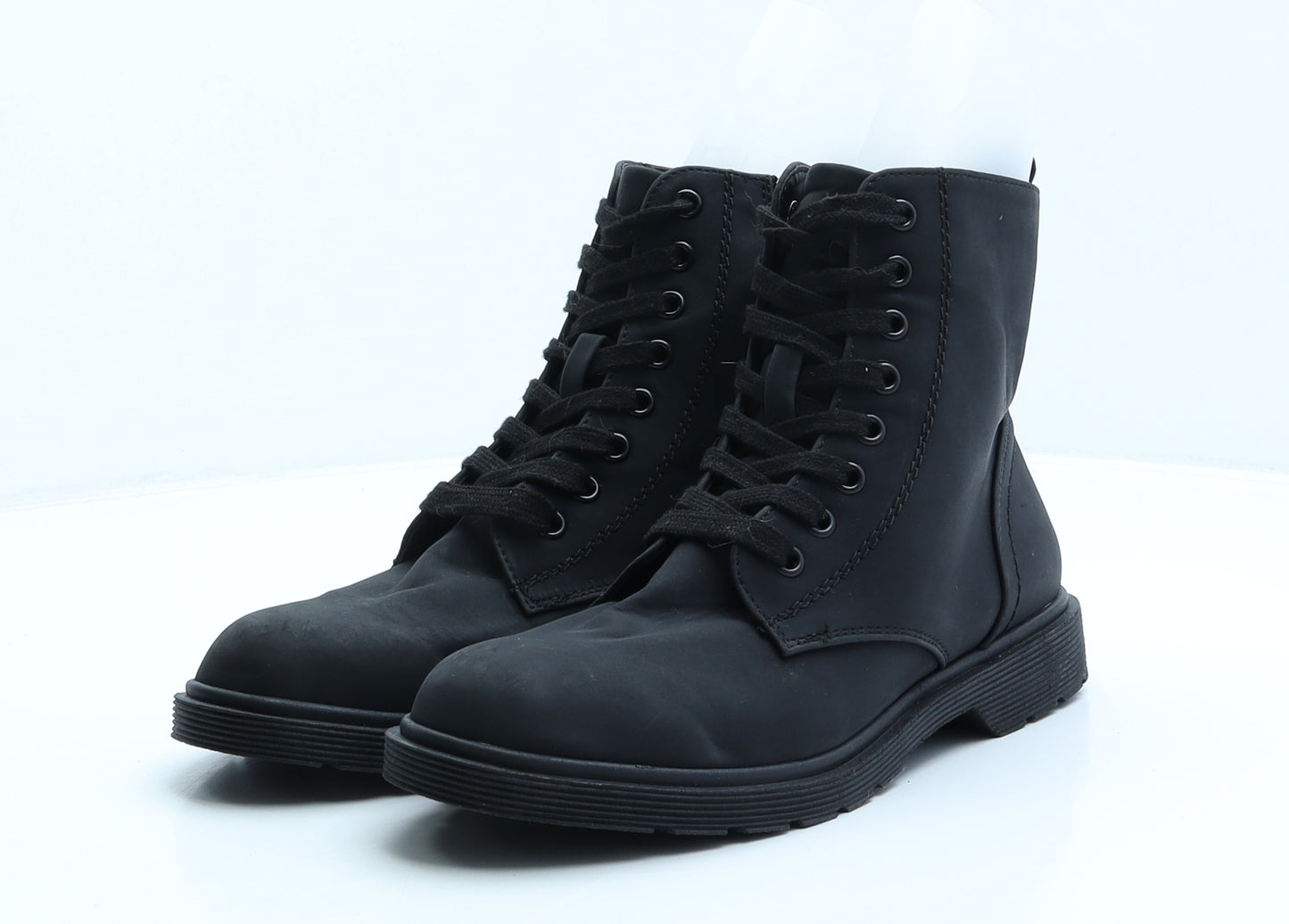 Primark Womens Black Synthetic Combat Boot UK 6
