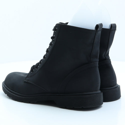 Primark Womens Black Synthetic Combat Boot UK 6