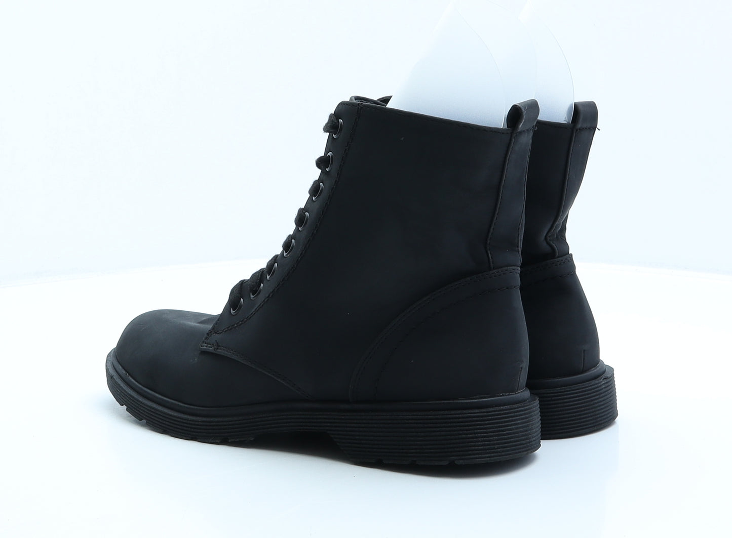 Primark Womens Black Synthetic Combat Boot UK 6