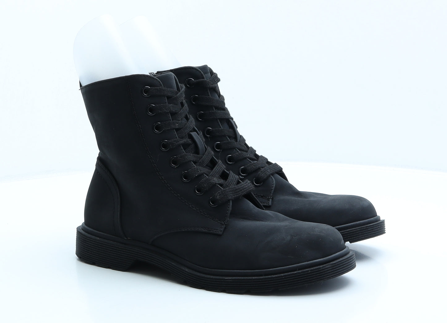 Primark Womens Black Synthetic Combat Boot UK 6