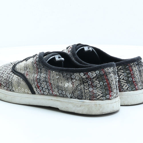 Preworn Womens Multicoloured Geometric Fabric Trainer UK 6.5 40