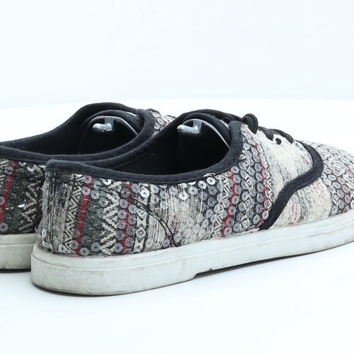 Preworn Womens Multicoloured Geometric Fabric Trainer UK 6.5 40