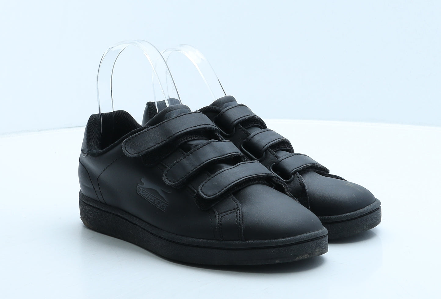 Slazenger Boys Black Leather Trainer UK 3 35.5