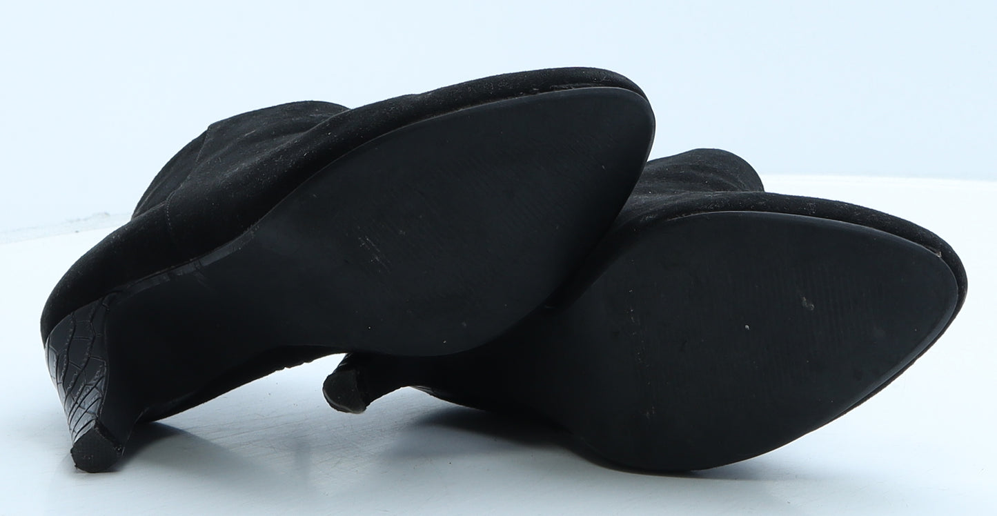 George Womens Black Suede Bootie Boot UK 5 38