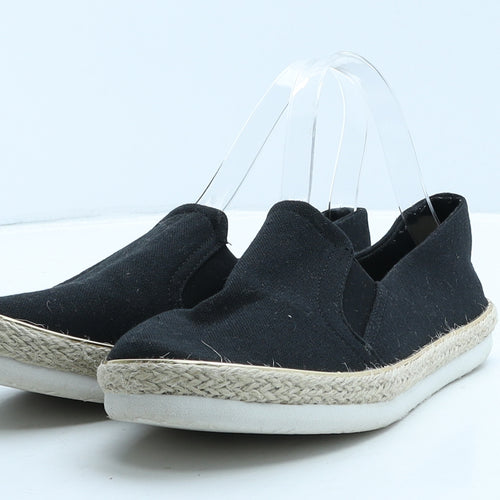 New Look Womens Black Fabric Espadrille Casual UK 5 38