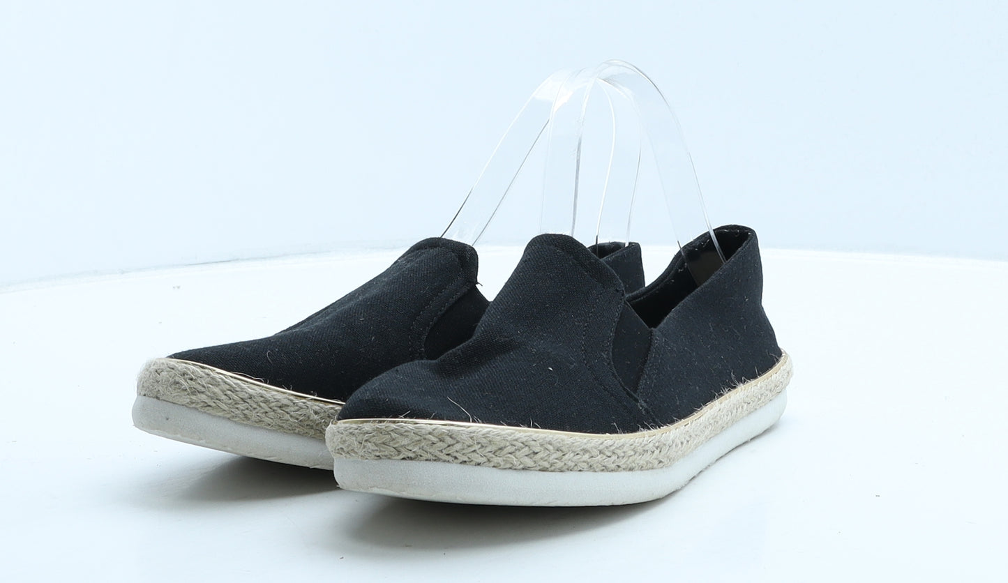 New Look Womens Black Fabric Espadrille Casual UK 5 38