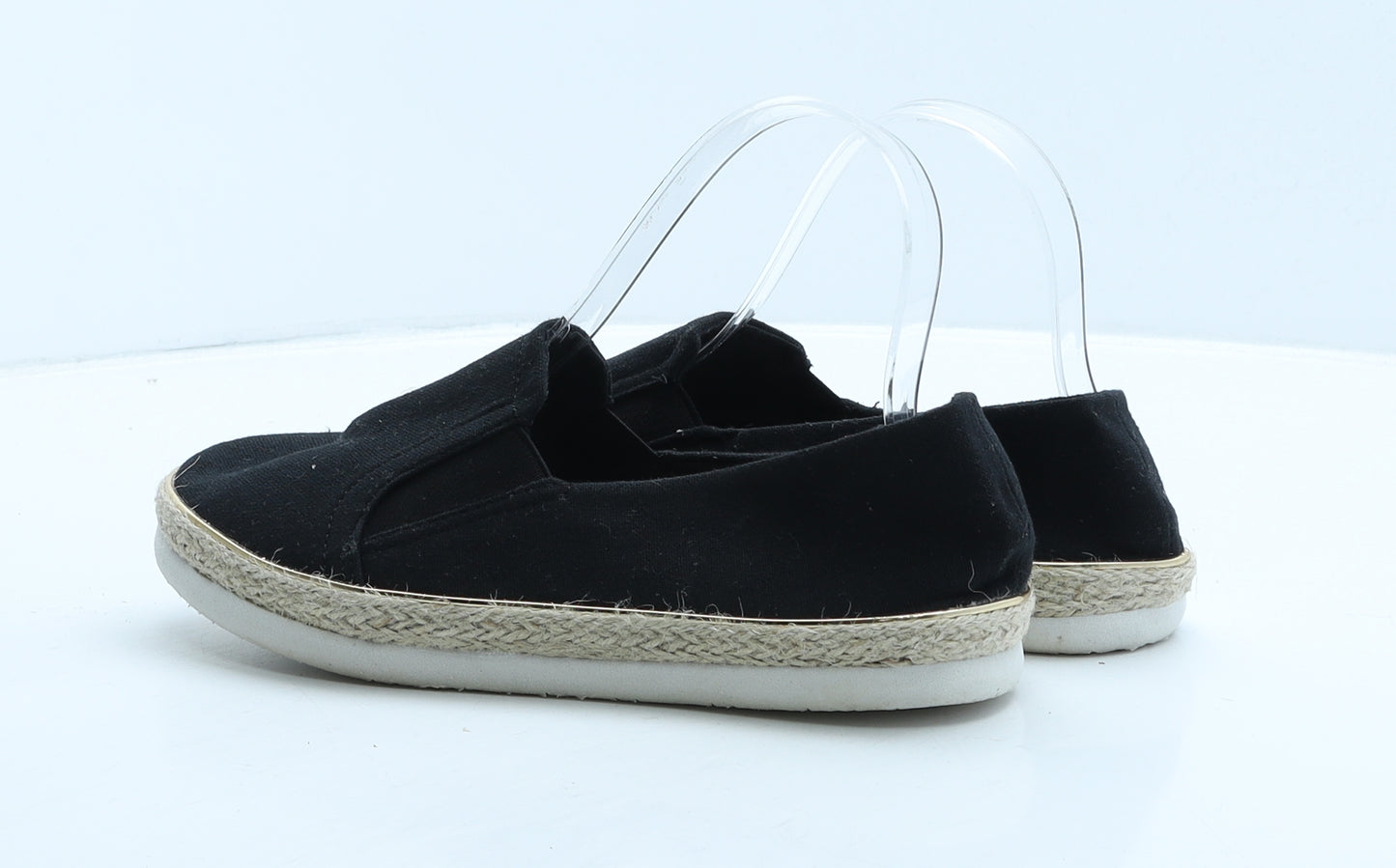 New Look Womens Black Fabric Espadrille Casual UK 5 38