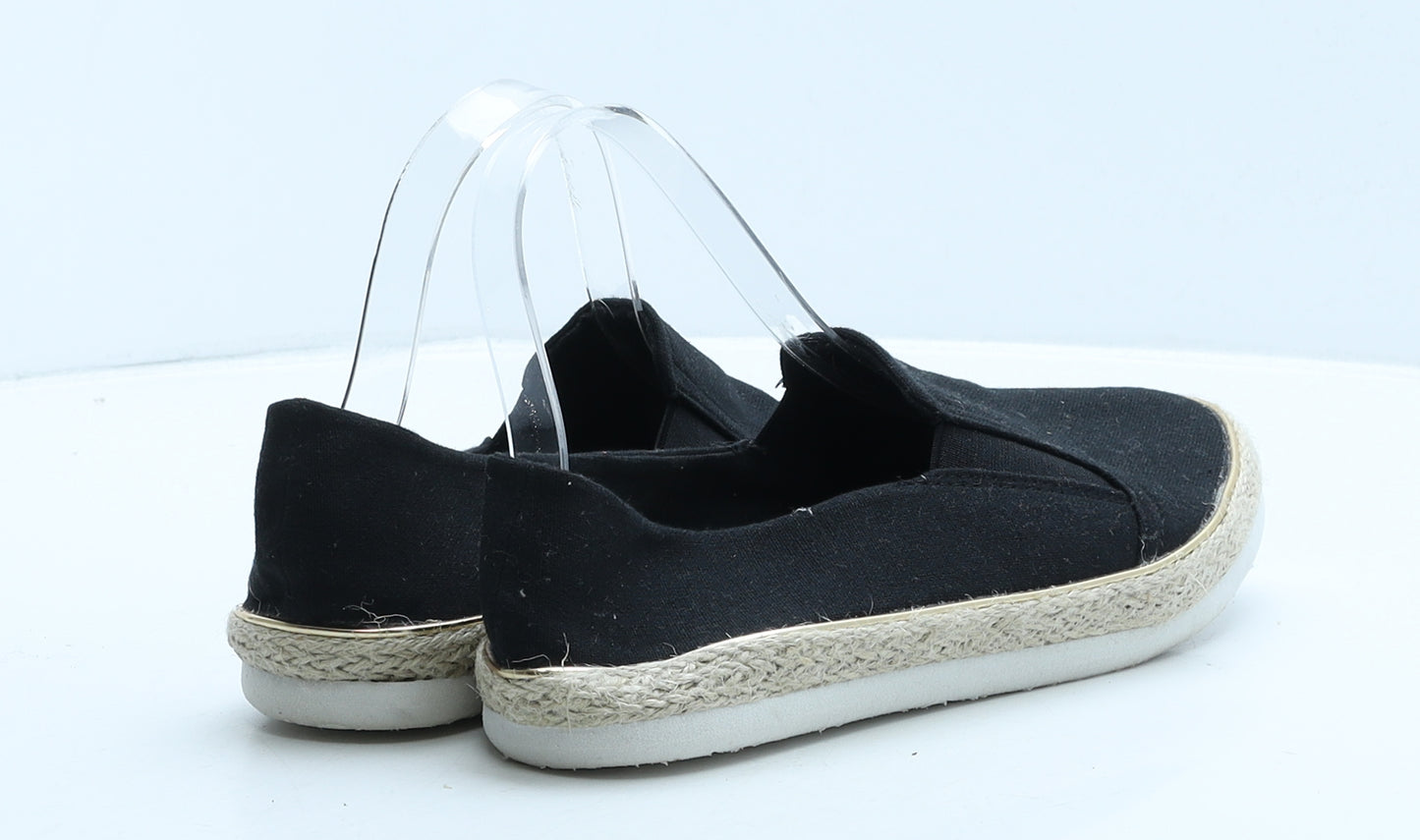 New Look Womens Black Fabric Espadrille Casual UK 5 38