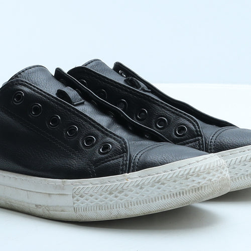 NEXT Womens Black Leather Trainer Casual UK 3 36