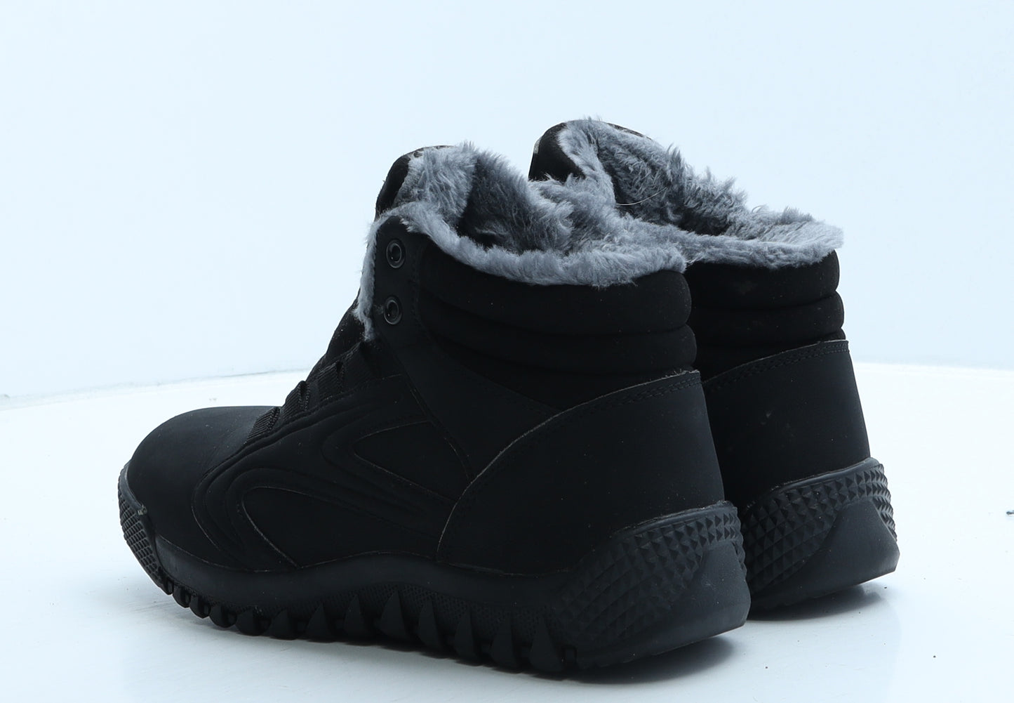 Fashion Sport Womens Black Leather Snow Boot Boot UK 5 38