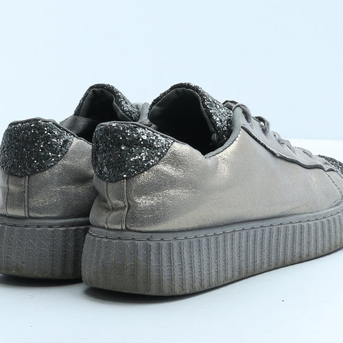 Kelsi Womens Grey Synthetic Trainer Casual UK 7