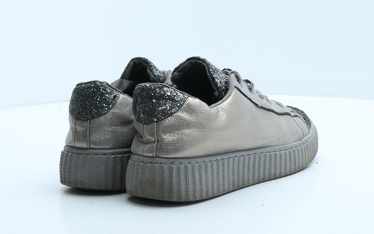 Kelsi Womens Grey Synthetic Trainer Casual UK 7