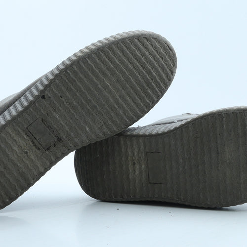 Kelsi Womens Grey Synthetic Trainer Casual UK 7