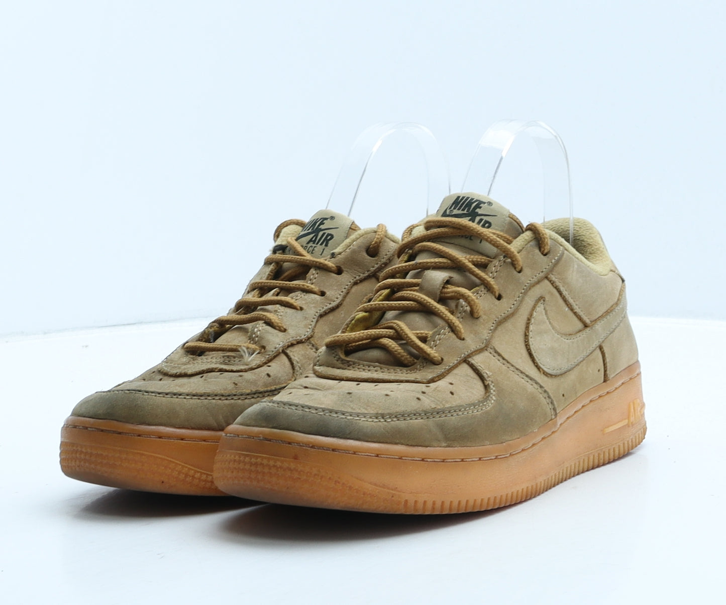 Nike Womens Beige Herringbone Suede Trainer UK 5.5 38.5