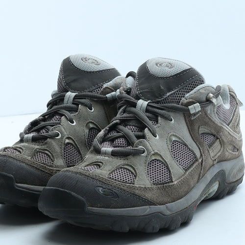Salomon Womens Grey Geometric Fabric Trainer UK 6 39.5