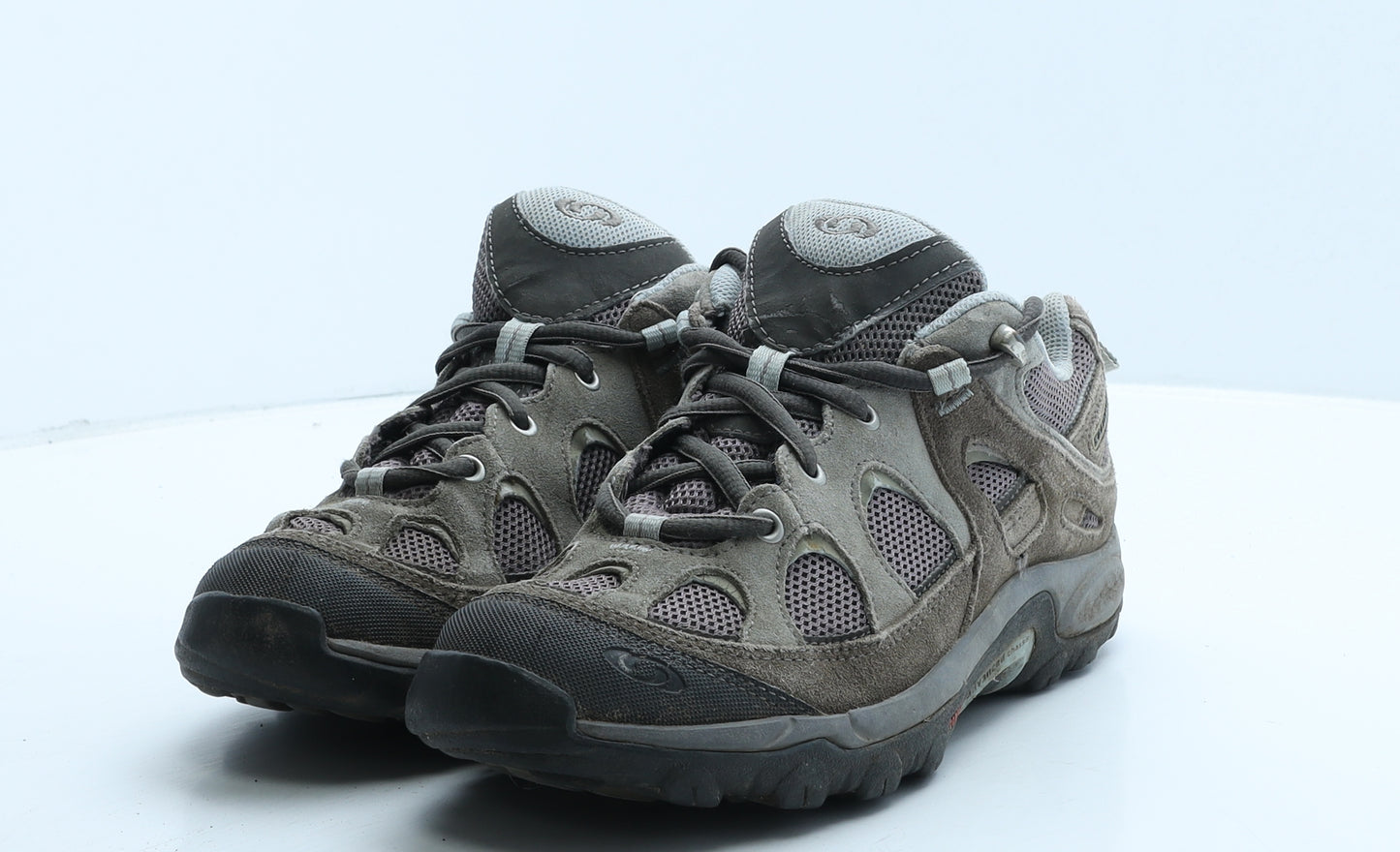 Salomon Womens Grey Geometric Fabric Trainer UK 6 39.5