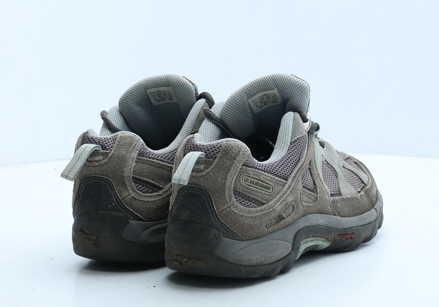 Salomon Womens Grey Geometric Fabric Trainer UK 6 39.5