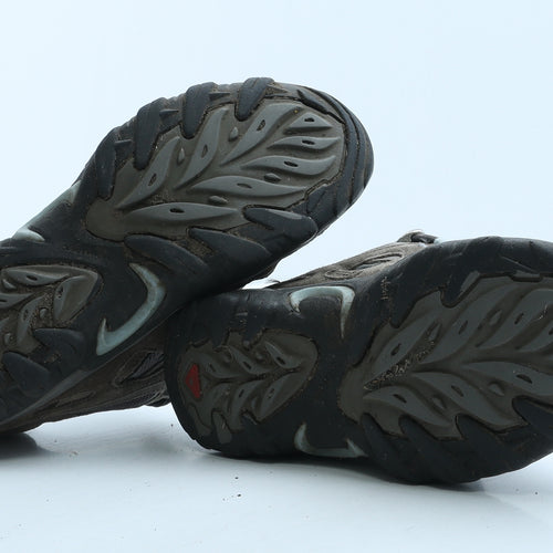 Salomon Womens Grey Geometric Fabric Trainer UK 6 39.5
