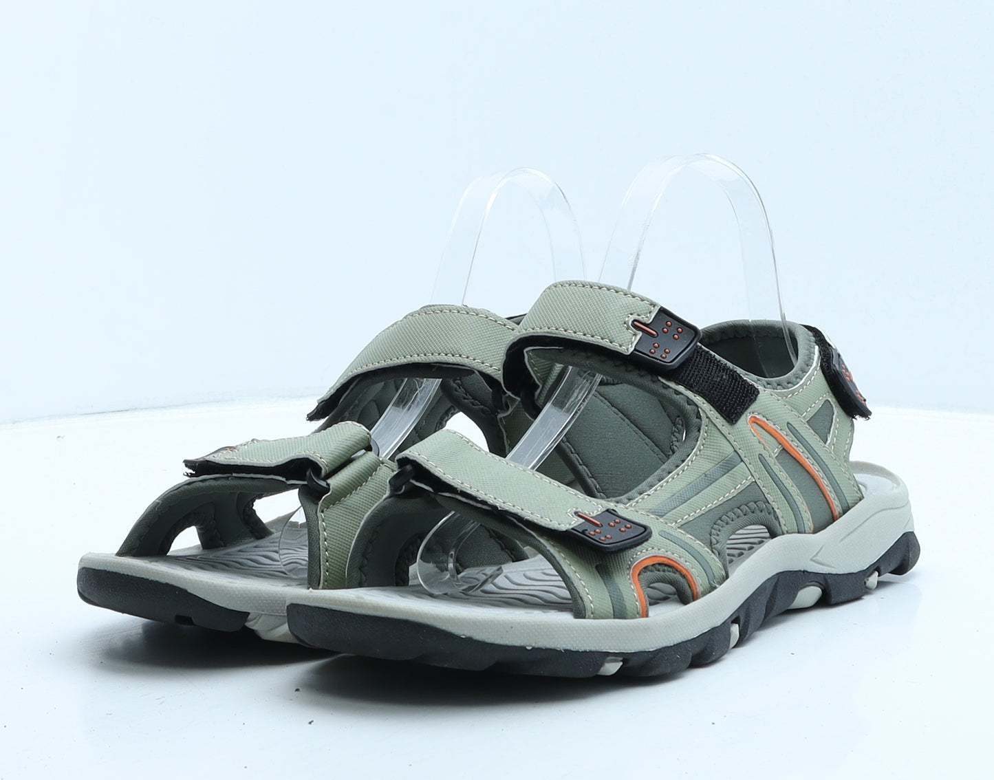 Preworn Mens Green Leather Slip On Sandal UK 8