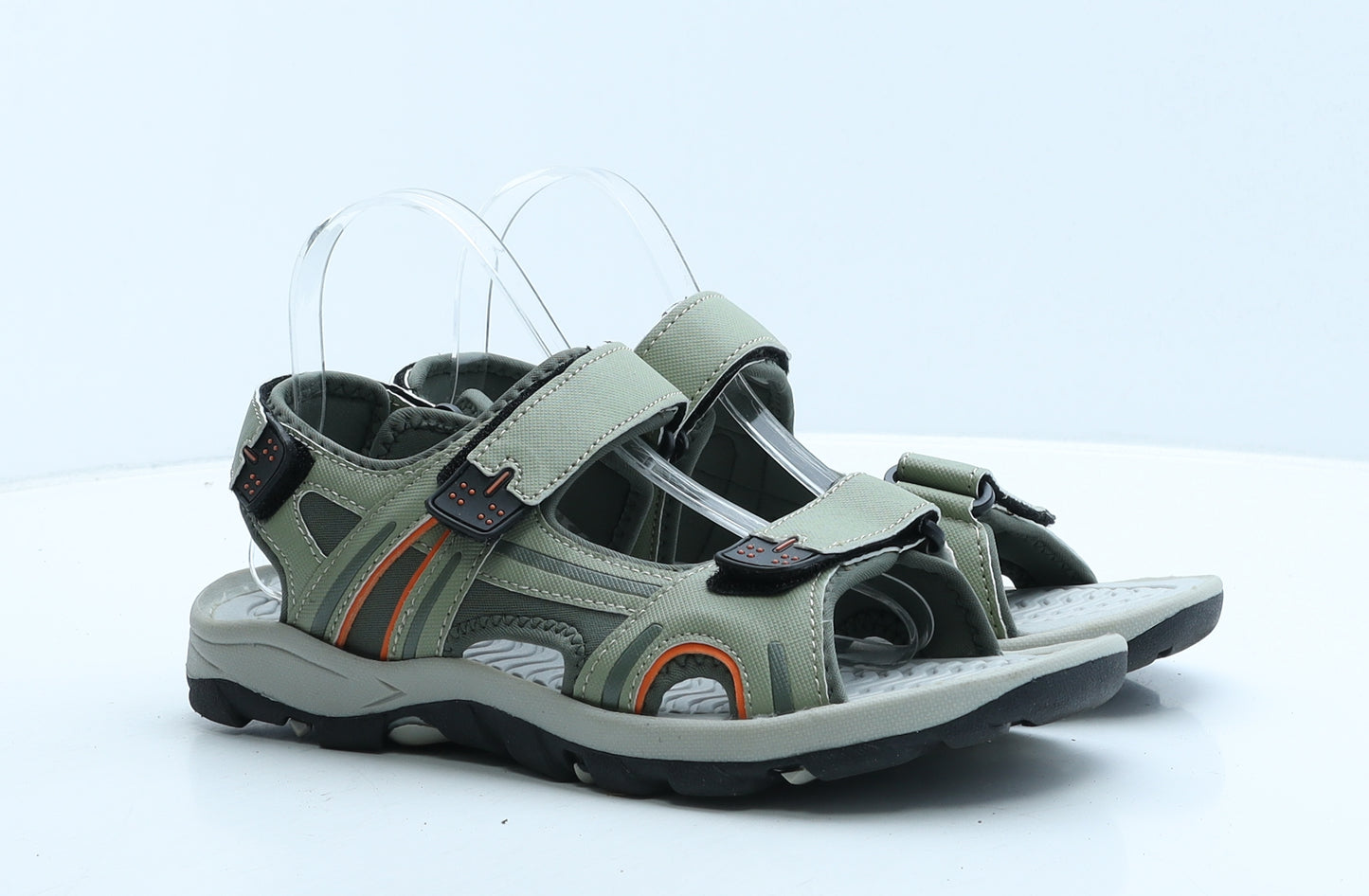 Preworn Mens Green Leather Slip On Sandal UK 8