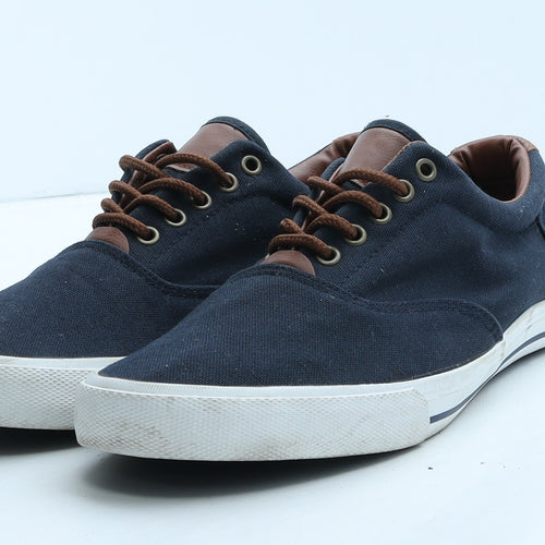 Acw85 Mens Blue Fabric Trainer Casual UK 9 43