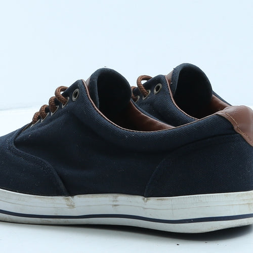 Acw85 Mens Blue Fabric Trainer Casual UK 9 43