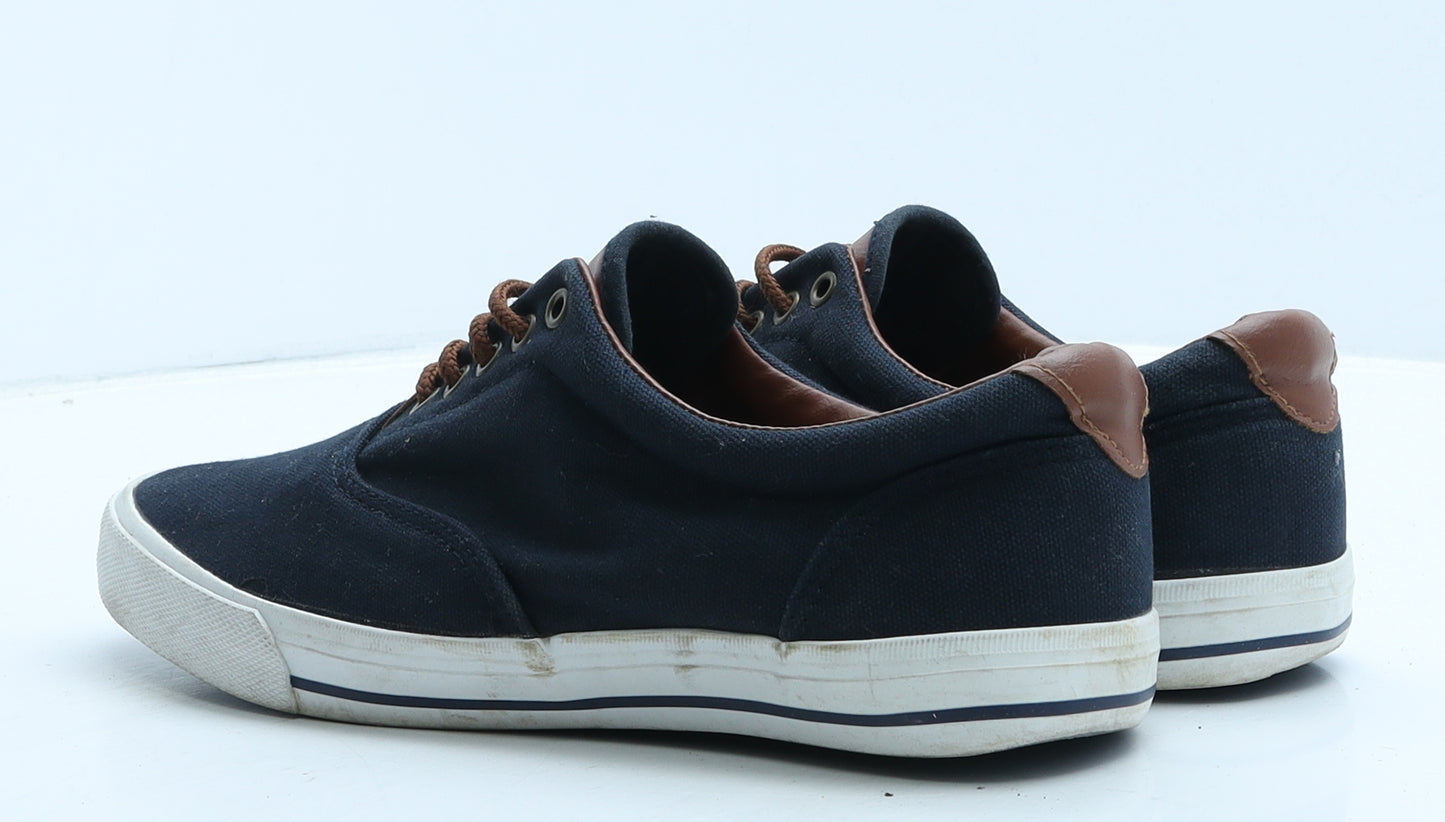 Acw85 Mens Blue Fabric Trainer Casual UK 9 43