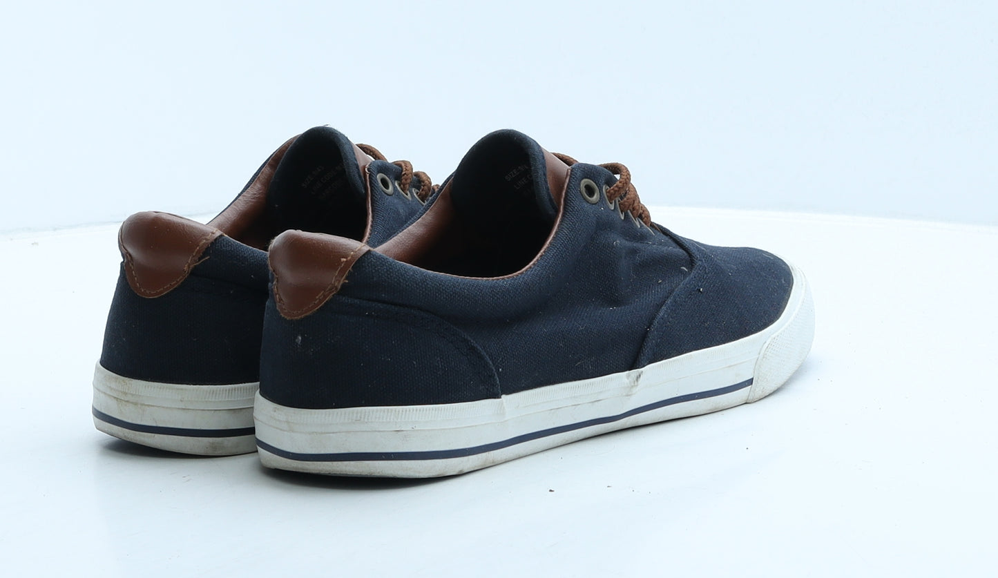 Acw85 Mens Blue Fabric Trainer Casual UK 9 43