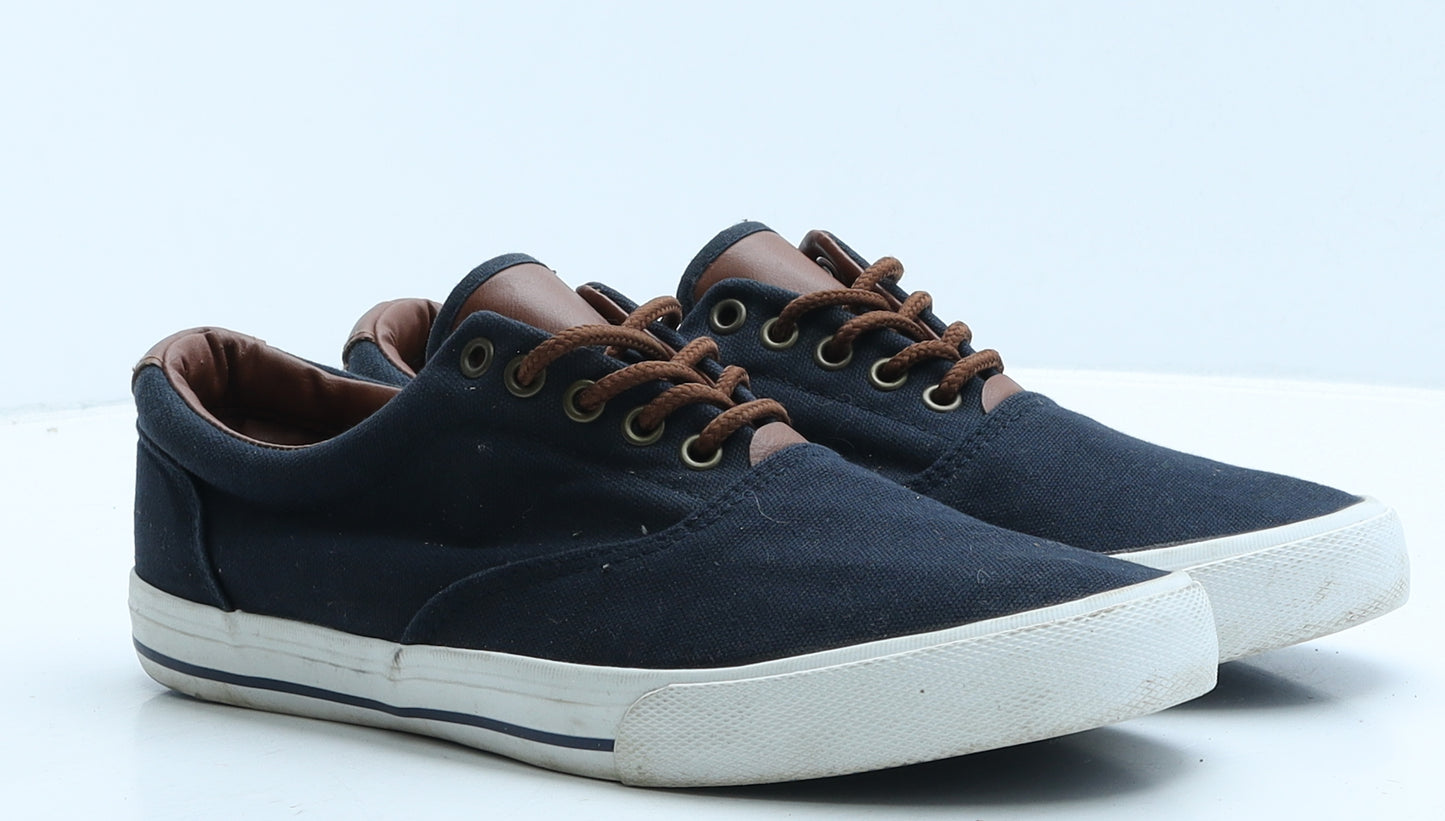 Acw85 Mens Blue Fabric Trainer Casual UK 9 43