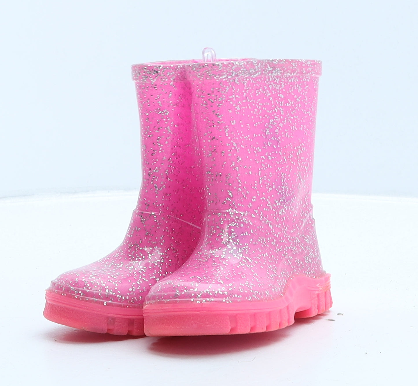 Preworn Girls Pink Rubber Wellies Boot UK 4 21
