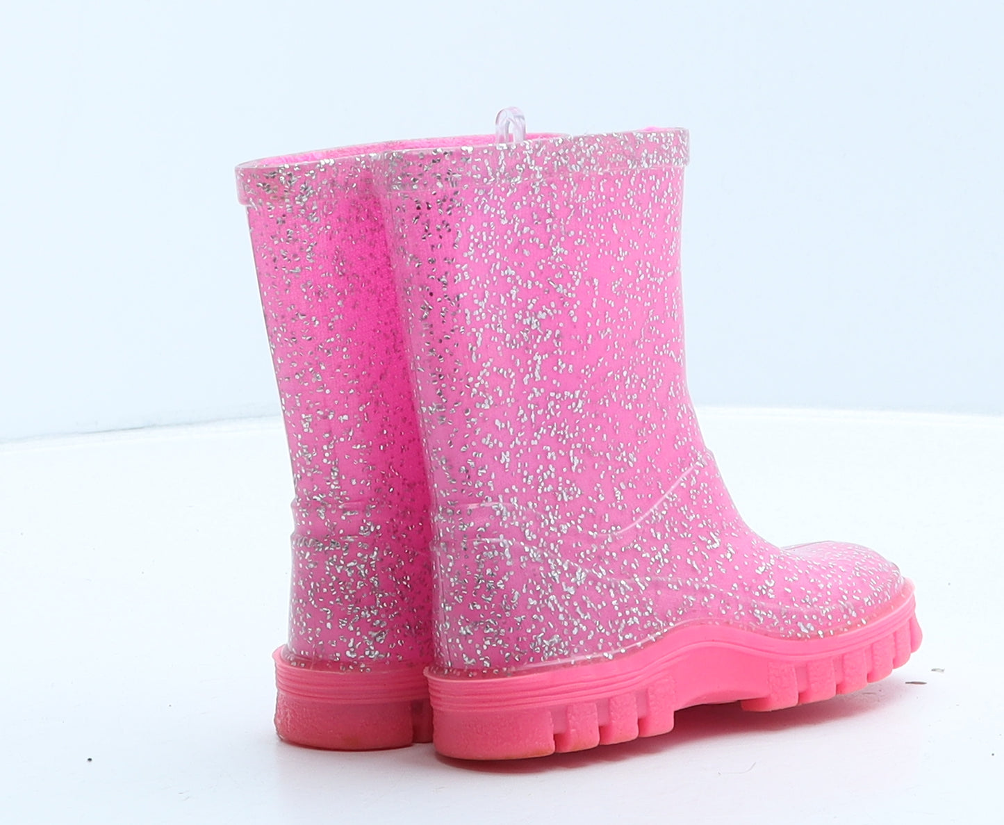 Preworn Girls Pink Rubber Wellies Boot UK 4 21