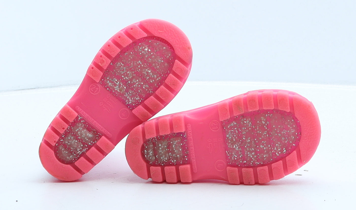 Preworn Girls Pink Rubber Wellies Boot UK 4 21